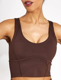 Ava Long Sports Bra - Oak -The Sports Edit Lilybod Ava Long Sports Bra LC69 C21 OK Oak 0004