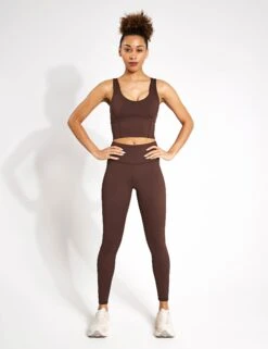 Ava Long Sports Bra - Oak -The Sports Edit Lilybod Ava Long Sports Bra LC69 C21 OK Oak 0012