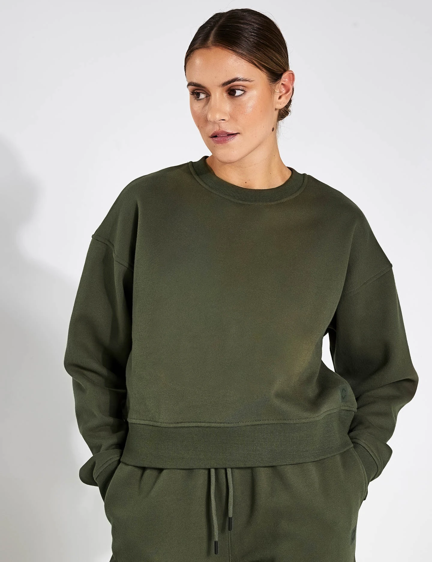 Becca Cropped Sweater - Olivine 3 Becca Cropped Sweater - Olivine