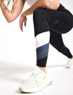 Brooklyn Leggings - Black/Lilac/White -The Sports Edit Lilybod Brooklyn legging LL147 BLW 0025