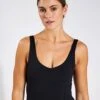 Daisy Sports Bra - Black -The Sports Edit Lilybod Daisy Long Line Sports Bra LC72 B Black 0005