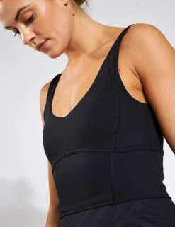 Daisy Sports Bra - Black -The Sports Edit Lilybod Daisy Long Line Sports Bra LC72 B Black 0033
