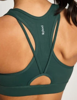 Frankie Cloud-Core Sports Bra - Deep Green -The Sports Edit Lilybod FRANKIE Cloud Core Sports Bra SC 22 DG Deep Green 0035