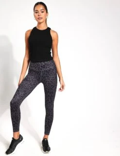 Harmony Tank Top - Black Rib -The Sports Edit Lilybod HARMONY TANK LT44 BR Black Rib 0013