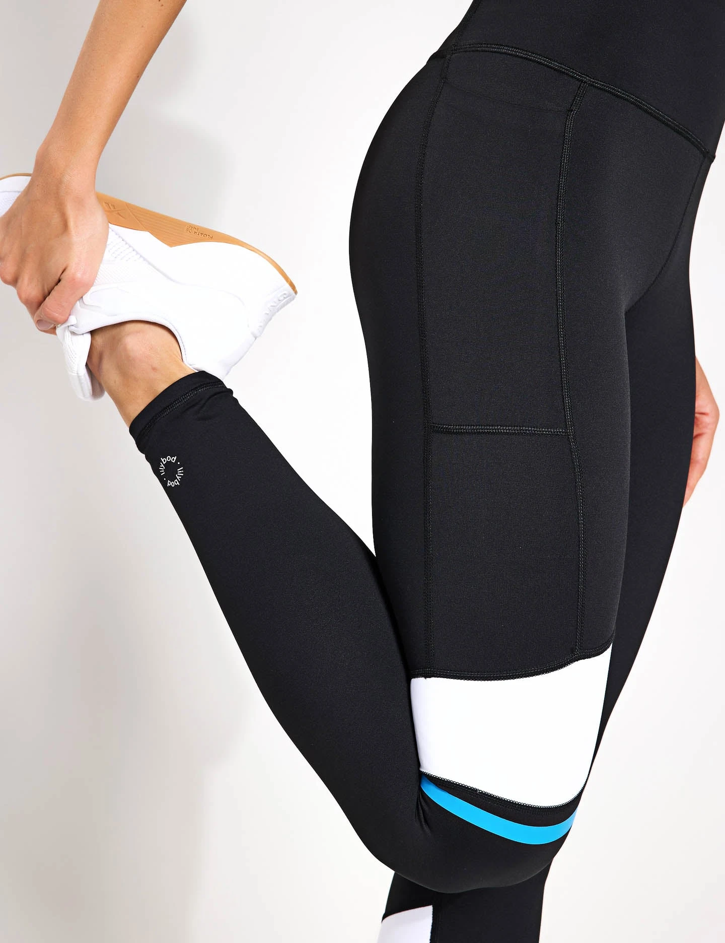 Hannah Full Length Legging - Black/Bright Blue 6 Hannah Full Length Legging - Black/Bright Blue - Image 4