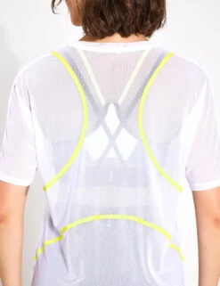 Heidi Sports Tee - White/Lime -The Sports Edit Lilybod Heidi sports tee LT96 WLM White Lime 0021