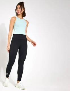 Jodie Full Length Legging - Black/Sage Green -The Sports Edit Lilybod Jodie Full length leggings LL150 BSG Black Sage Green 0005