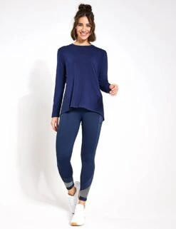 Kendall Long Sleeve Top - Navy 9 Kendall Long Sleeve Top - Navy -The Sports Edit Lilybod Kendall Longsleeve LT88 NB Navy 0014