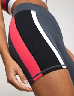 Limitless Short - Charcoal/Coral -The Sports Edit Lilybod LIMITLESS Bike Short LS35 CHR Charcoal Coral 0004