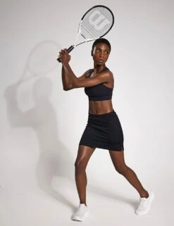 Maya Skirt - Black -The Sports Edit Lilybod MAYA Skirt Black LSK02 BL 0002