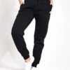 Millie Slim Fleece Track Pant - Black