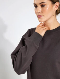 Millie Sweater - Coal Grey 9 Millie Sweater - Coal Grey -The Sports Edit Lilybod Millie Classic Fleece Crew LT67 CLG Coal Grey 0015