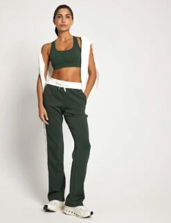 Nikki Wide Leg Jogger - Deep Green 9 Nikki Wide Leg Jogger - Deep Green -The Sports Edit Lilybod NIKKI Wide Leg Jogger LL186 DGW Deep Green stripe 0007