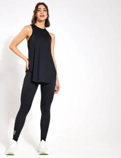 Zela Tank Top - Black -The Sports Edit Lilybod ZELA MESH Tank LT53 B Black 0016