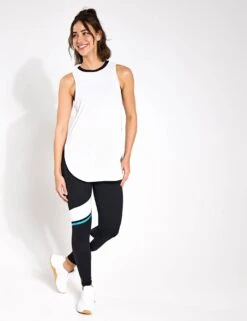 Zela Tank Top - White 9 Zela Tank Top - White -The Sports Edit Lilybod ZELA MESH Tank LT53 WT White 0024