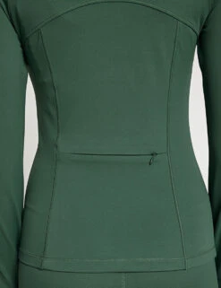 Zuri Contoured Zip Thru Top - Deep Green 11 Zuri Contoured Zip Thru Top - Deep Green -The Sports Edit Lilybod ZURI contoured zip thru top LT123 DG Deep Green 0027