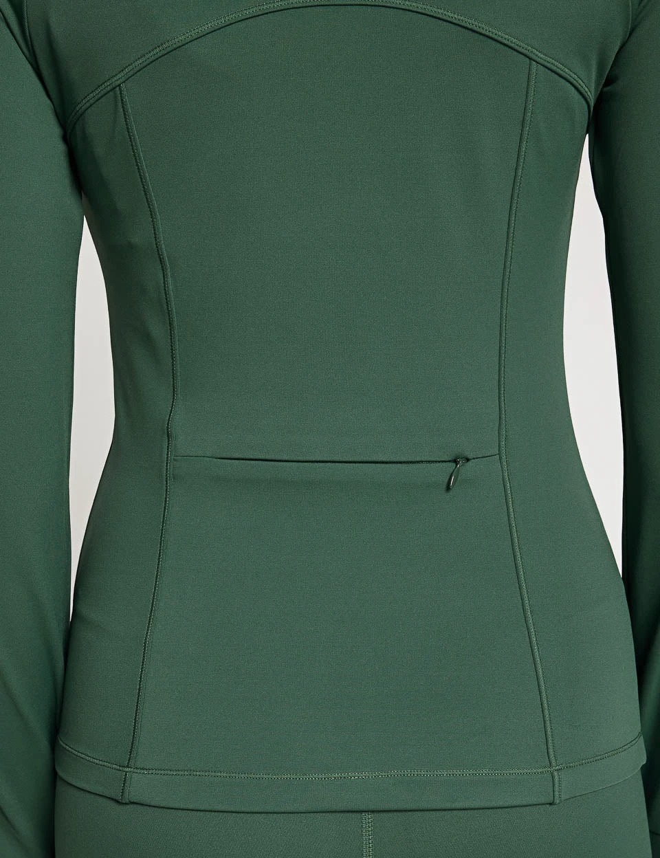 Zuri Contoured Zip Thru Top - Deep Green 6 Zuri Contoured Zip Thru Top - Deep Green - Image 4