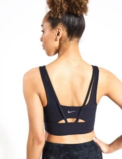 Nike Alate Ellipse Longline Sports Bra - Black/Sail