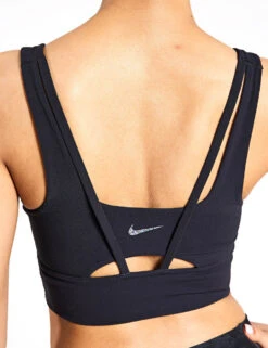 Nike Alate Ellipse Longline Sports Bra - Black/Sail -The Sports Edit NIKE alate ellipse longline sports bra black sail do6619 010 ZYM143 0051