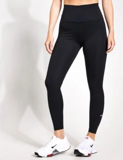 Nike One High-Rise Leggings - Black/White 10 Nike One High-Rise Leggings - Black/White -The Sports Edit NIKE one leggings dm7278 010 black white 0006