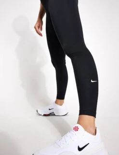 Nike One High-Rise Leggings - Black/White 13 Nike One High-Rise Leggings - Black/White -The Sports Edit NIKE one leggings dm7278 010 black white 0019
