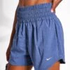 Nike One Ultra High 3" Brief-Lined Shorts - Diffused Blue/Reflective Silver
