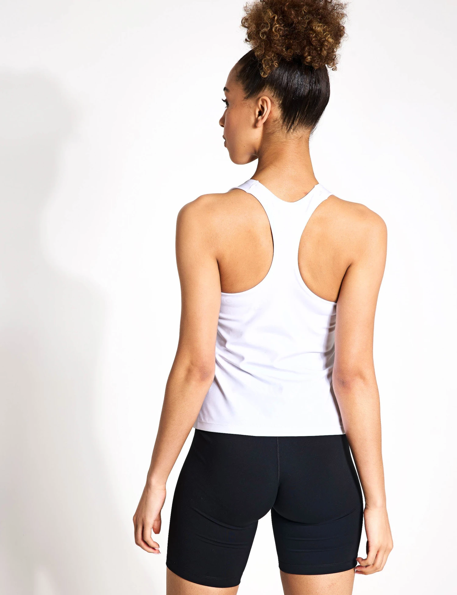 Nike Swoosh Padded Sports Bra Tank - White/Stone Mauve/Black 4 Nike Swoosh Padded Sports Bra Tank - White/Stone Mauve/Black - Image 2