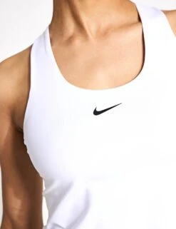 Nike Swoosh Padded Sports Bra Tank - White/Stone Mauve/Black 8 Nike Swoosh Padded Sports Bra Tank - White/Stone Mauve/Black -The Sports Edit NIKE swoosh bra tank white mauve black dv9897 100 DV9897 100 S 0029