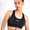 Nike Swoosh Medium Support Bra - Black/White -The Sports Edit NIKE swoosh medium support bra black white dx6821 010 DX6821 010S 0011