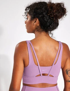 Nike Alate Ellipse Longline Bra - Violet Dust/White -The Sports Edit Nike Alate Ellipse Long Line Bra do6619 536 Violet White 0016