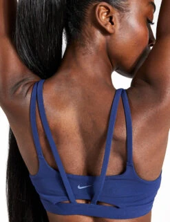 Nike Alate Trace Bra - Midnight Navy/White -The Sports Edit Nike Alate Trace Bra do6608 410 Navy White 0015 d17c2954 db70 41d6 af45 27821e4c699c
