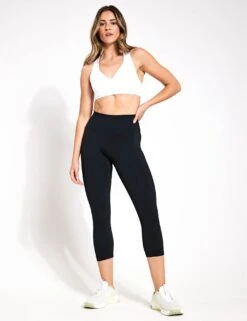 Nike One High Waisted Crop Leggings - Black 9 Nike One High Waisted Crop Leggings - Black -The Sports Edit Nike One High Waisted Crop Leggings Black FN3236 010 S 0007