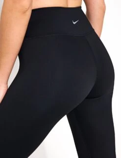 Nike One High Waisted Crop Leggings - Black 8 Nike One High Waisted Crop Leggings - Black -The Sports Edit Nike One High Waisted Crop Leggings Black FN3236 010 S 0008