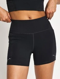 Nike Swift High Waisted 4" Tight Running Shorts - Black/Reflective Silver