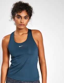 Nike Swoosh Bra Tank - Deep Jungle/White