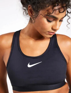 Nike Swoosh High Support Bra - Black/Iron Grey/White -The Sports Edit Nike Swoosh High Support Bra dx6815 010 Black Grey White 0020