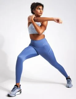 Nike Go High Waisted Leggings - Diffused Blue/Black -The Sports Edit Nike Swoosh Phoenix Sports Bra dv9994 423 Blue 0021