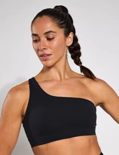 Nike Zenvy Asymmetrical Light-Support Sports Bra - Black -The Sports Edit Nike Zenvy Asymmetrical Light Support Sports Bra Black HQ9182 010S 0003