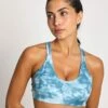 Nike Zenvy Light Support Printed Sports Bra - Smokey Blue/White -The Sports Edit Nike Zenvy Light Support Printed Sports Bra HF5423 006S Smokey Blue White 0005