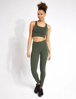 Nike Zenvy High Waisted Leggings - Cargo Khaki/Black -The Sports Edit Nike nike zenvy hw leggings khaki black dq6013 325 0001