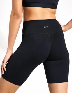 Nike One High Waisted 8" Biker Shorts - Black 11 Nike One High Waisted 8" Biker Shorts - Black -The Sports Edit Nike one high waisted 8in biker shorts black fn3206 010 FN3206 010 S 0003