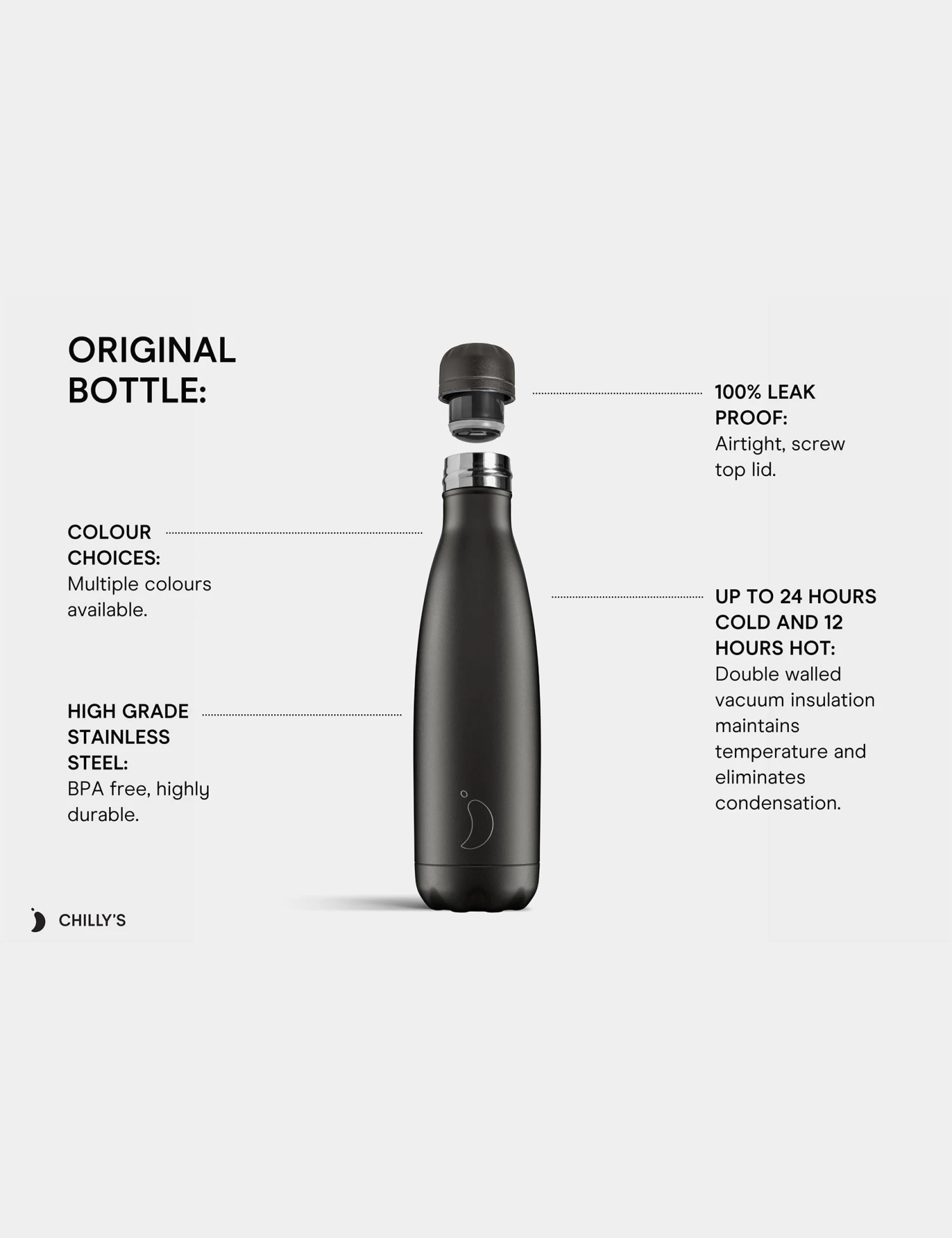 Original Water Bottle 500ml - Sky 6 Original Water Bottle 500ml - Sky - Image 4