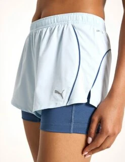 Puma Velocity 2in1 3" Running Shorts - Sea Glass -The Sports Edit PUMA W RUN VELOCITY 2IN1 3 SHORT 526588 47 Sea Glass 0021