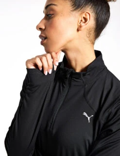 Puma Run Cloudspun Quarter Zip Pullover - Black 9 Puma Run Cloudspun Quarter Zip Pullover - Black -The Sports Edit PUMA run cloudspun quarter zip pullover black 52496301 PUMA Black S 0032