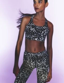 Sweaty Betty Power Gym Leggings - Black Reflective Leopard Print -The Sports Edit Power Gym Leggings Reflective 1