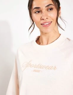 Puma CLASSICS+ Oversized Tee - Rosebay -The Sports Edit Puma CLASSICS Oversized TeeRosebay 62427164RSB Rose bay 0020