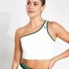 Reebok Classics Retro Court Light Workout Bra - Chalk -The Sports Edit Reebok CL Q2 CS ASYM BRALETTE 100075524 CHALK 0007