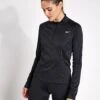 Reebok Running 1/4 Zip - Night Black -The Sports Edit Reebok RUNNING 1 4 ZIP 100075413 NGHBLK 0011