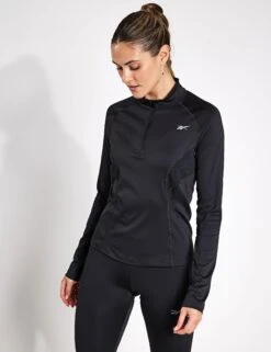 Reebok Running 1/4 Zip - Night Black