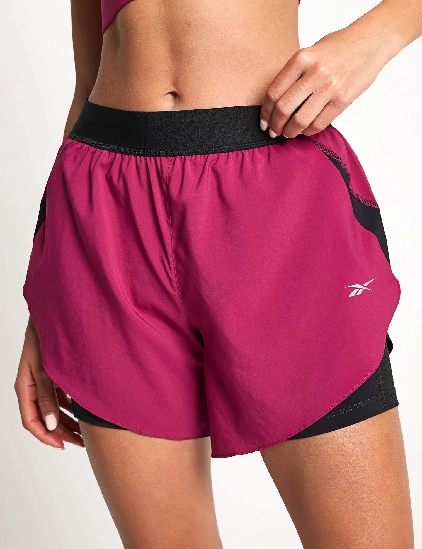 Reebok Running 2 In 1 Short - Very Berry 3 Reebok Running 2 In 1 Short - Very Berry